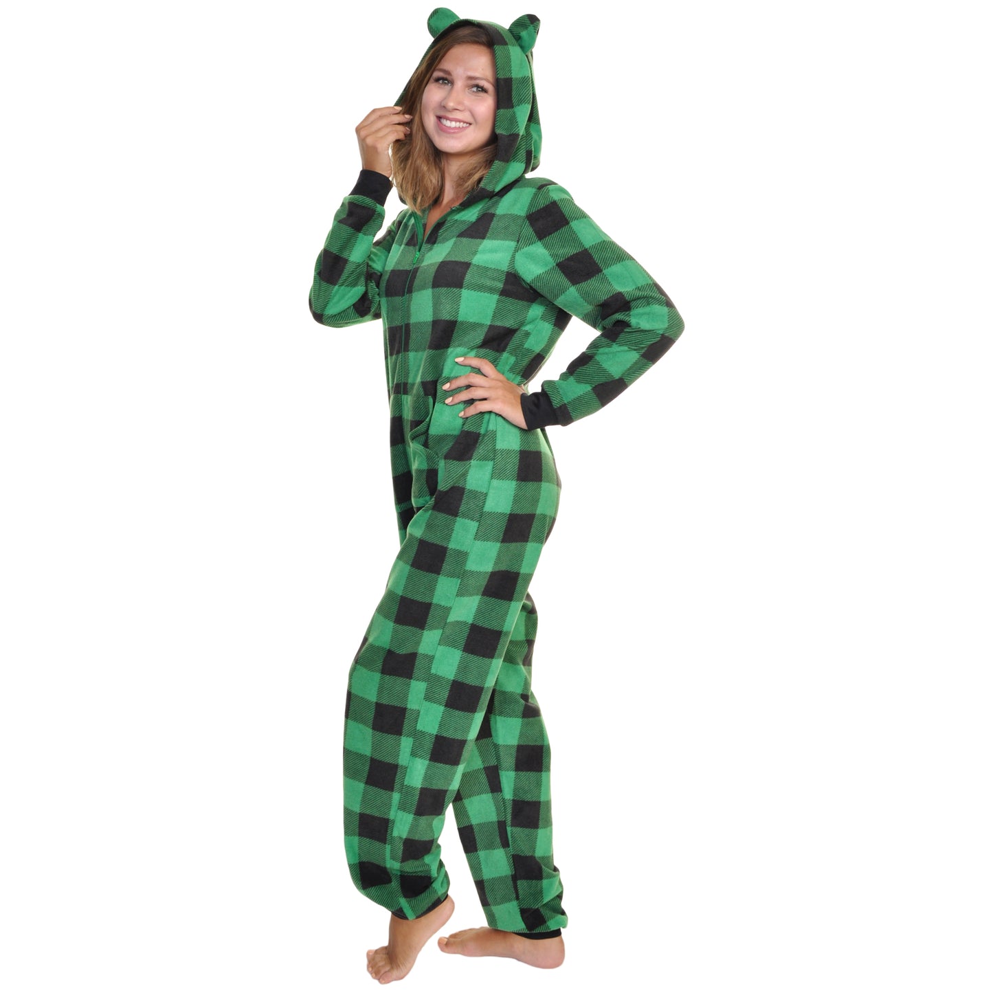 Unisex FLEECE Novelty One-Piece Hooded Pajamas (1-Pack)