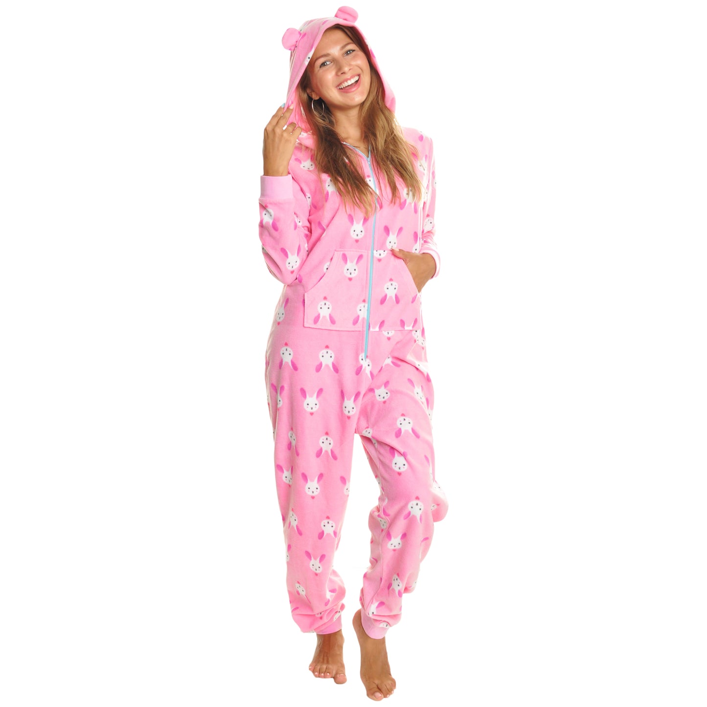 Unisex FLEECE Novelty One-Piece Hooded Pajamas (1-Pack)