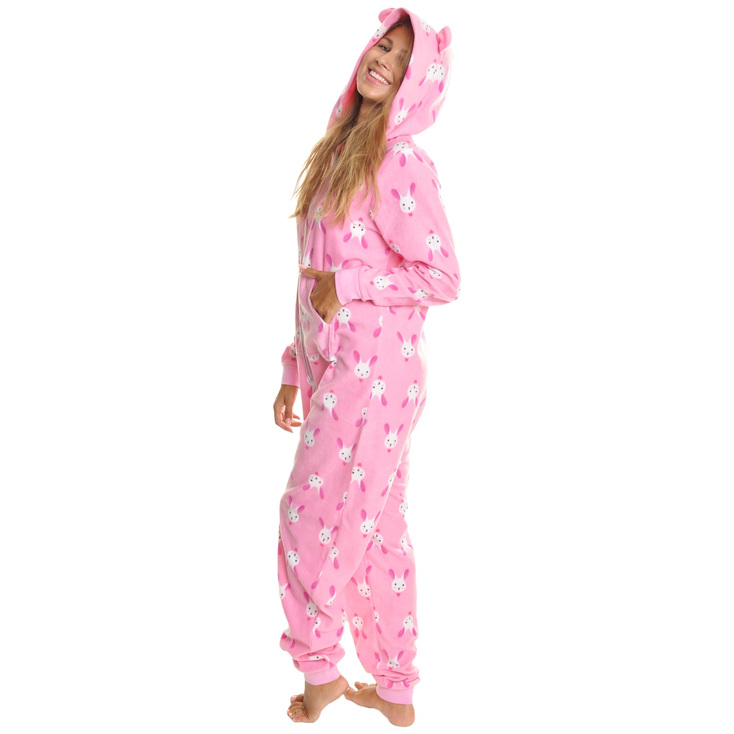 Unisex FLEECE Novelty One-Piece Hooded Pajamas (1-Pack)