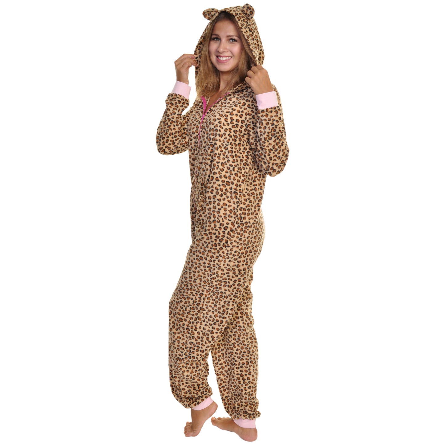 Unisex FLEECE Novelty One-Piece Hooded Pajamas (1-Pack)
