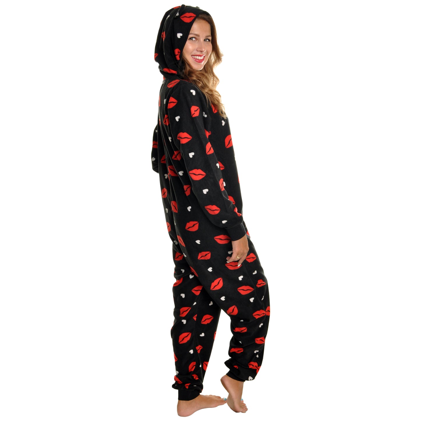 Unisex FLEECE Novelty One-Piece Hooded Pajamas (1-Pack)
