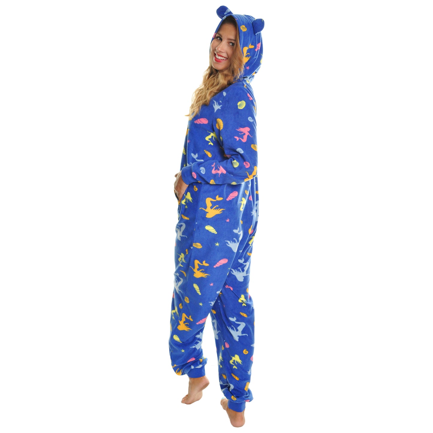 Unisex FLEECE Novelty One-Piece Hooded Pajamas (1-Pack)
