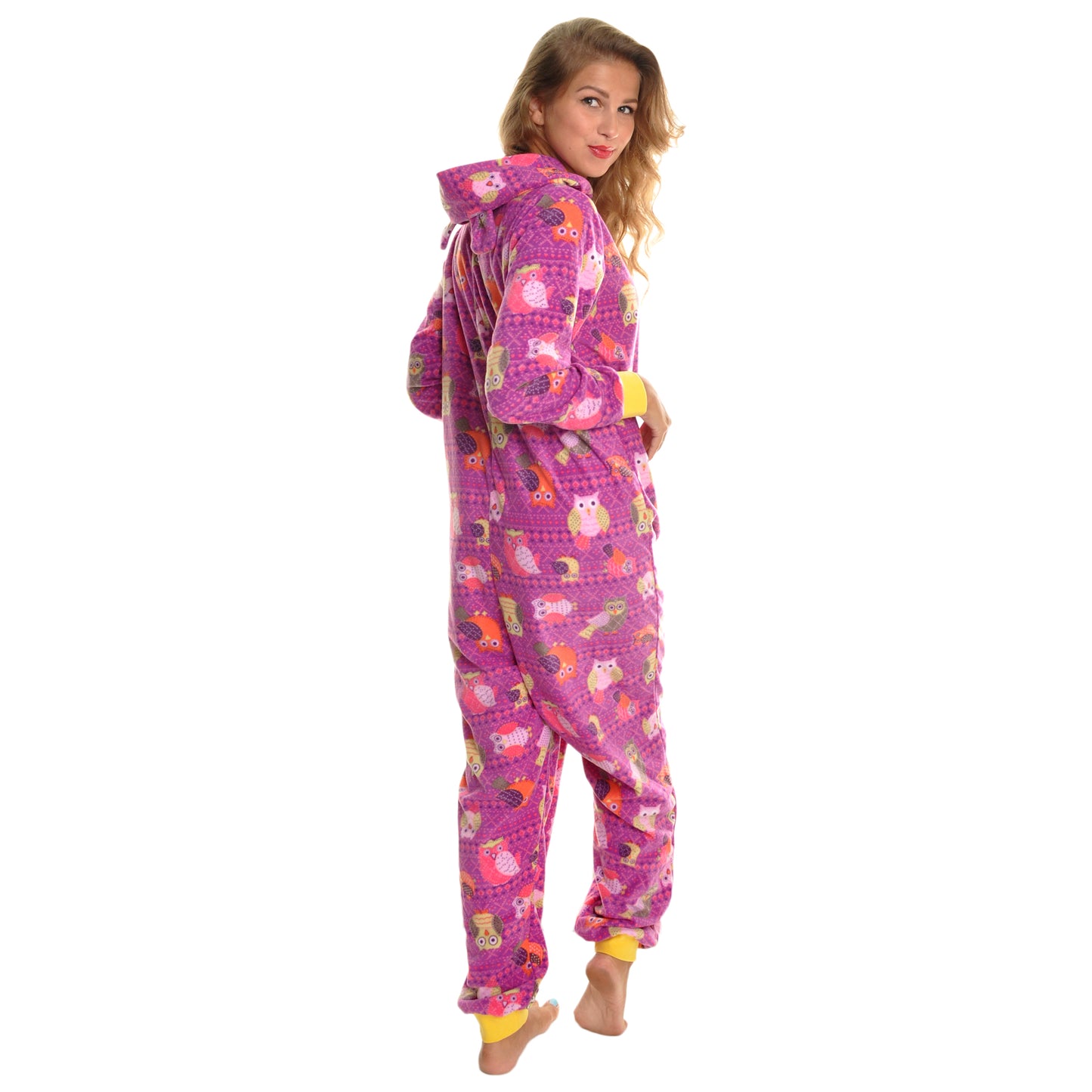 Unisex FLEECE Novelty One-Piece Hooded Pajamas (1-Pack)