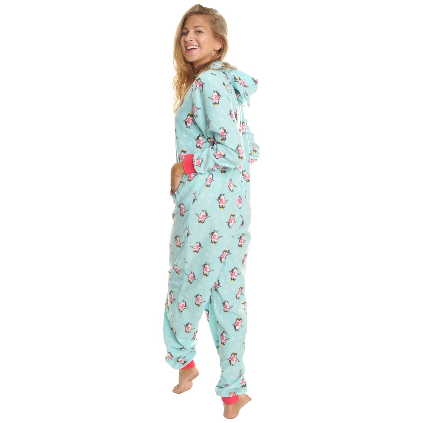 Unisex FLEECE Novelty One-Piece Hooded Pajamas (1-Pack)