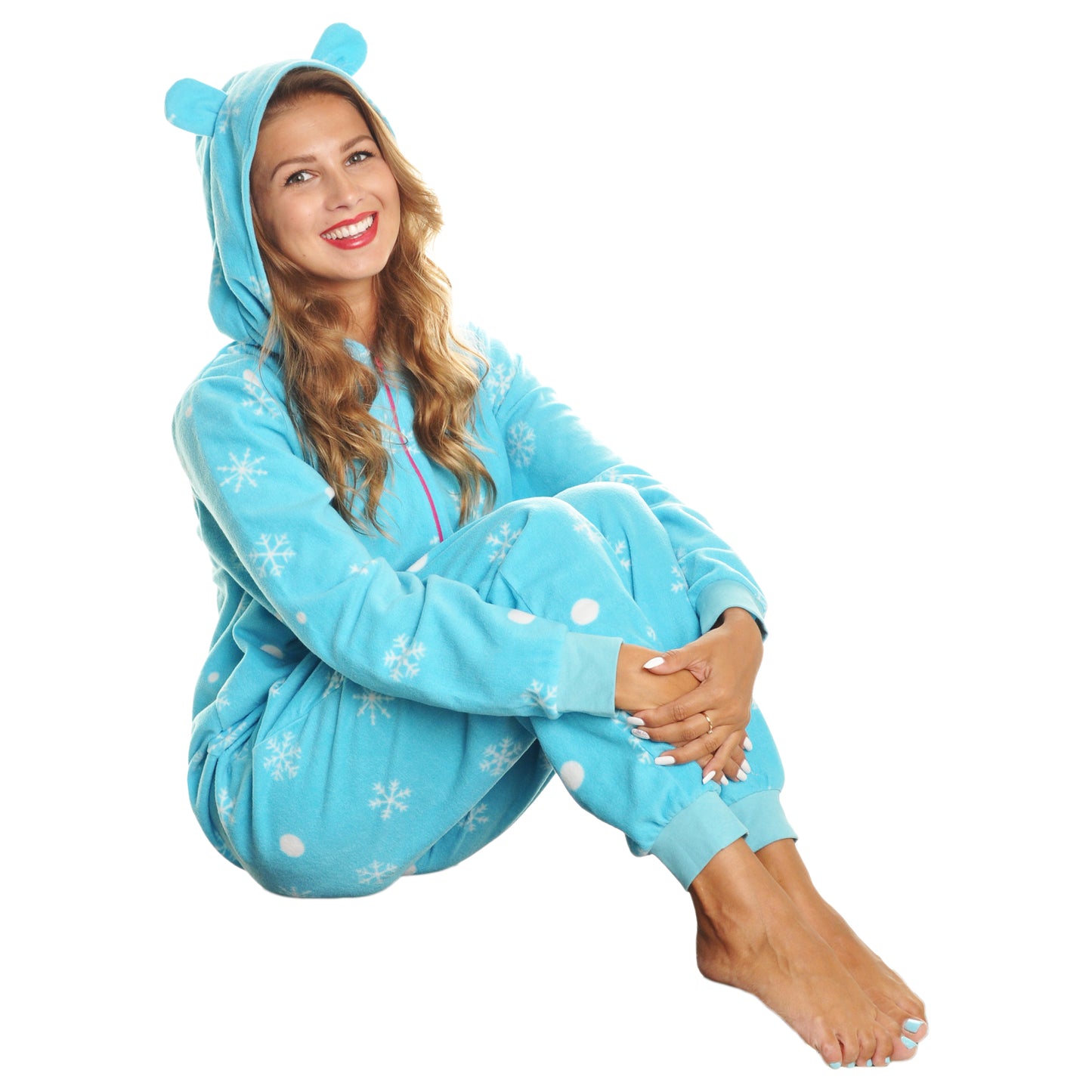 Unisex FLEECE Novelty One-Piece Hooded Pajamas (1-Pack)