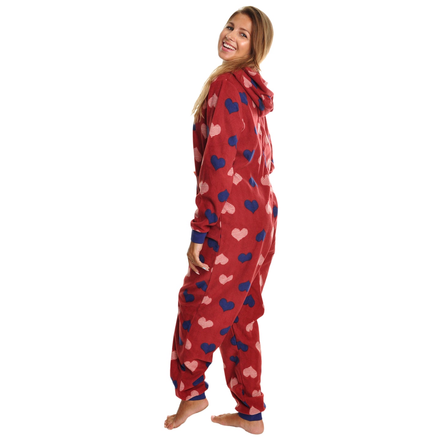 Unisex FLEECE Novelty One-Piece Hooded Pajamas (1-Pack)