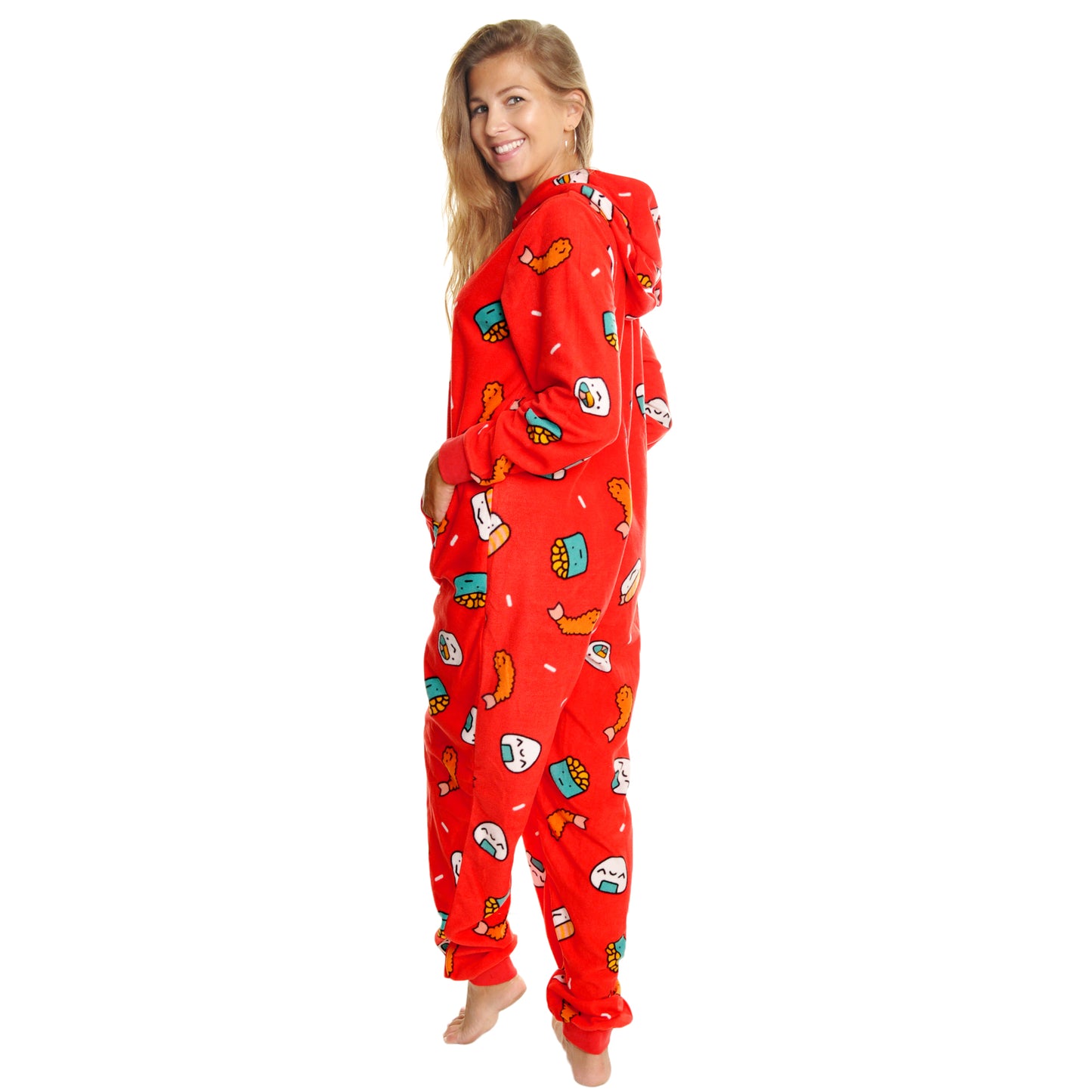 Unisex FLEECE Novelty One-Piece Hooded Pajamas (1-Pack)