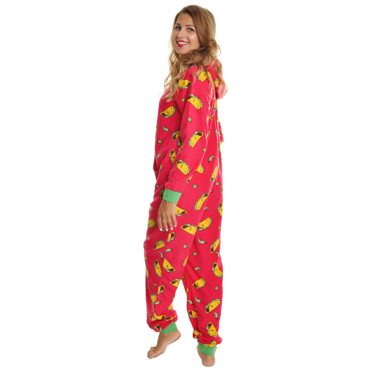 Unisex FLEECE Novelty One-Piece Hooded Pajamas (1-Pack)