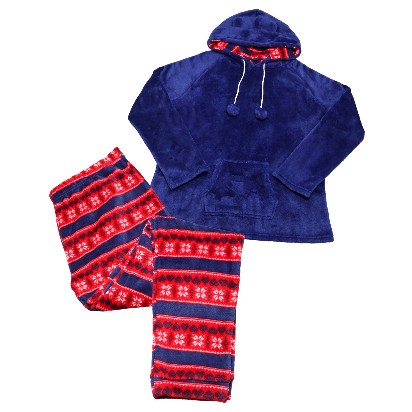 Premium Plush Hoodie Lounge/Pajama Set (1-Pack)