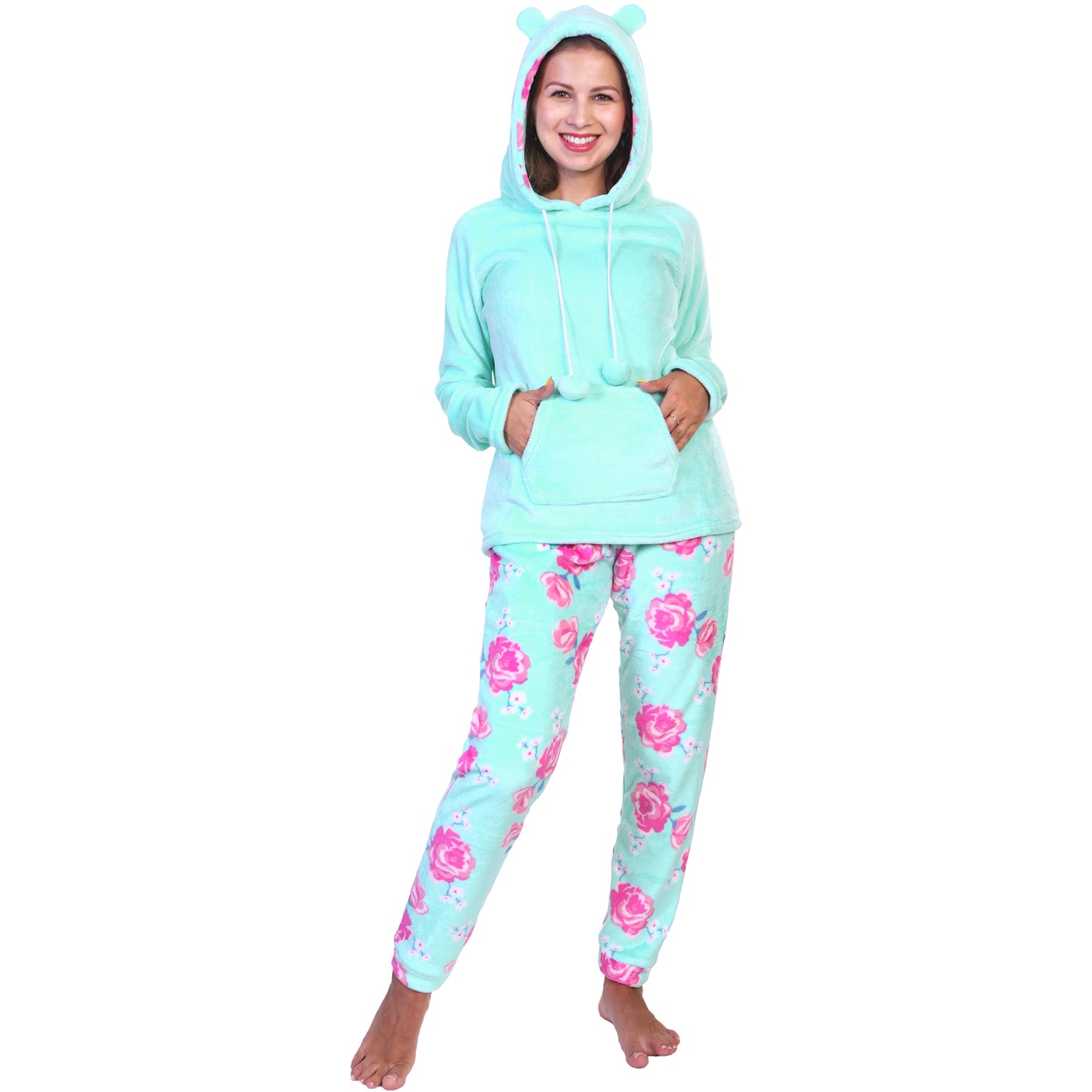 Premium Plush Hoodie Lounge/Pajama Set (1-Pack)