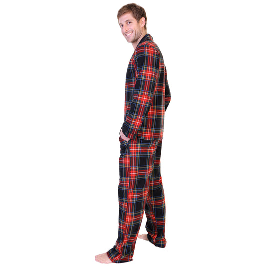 COZY Flannel Notch Collar Pajama Set (1-Pack)