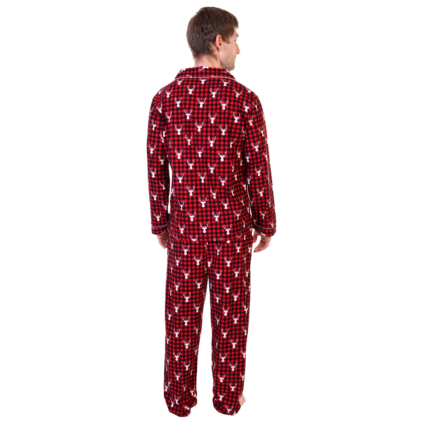 COZY Flannel Notch Collar Pajama Set (1-Pack)