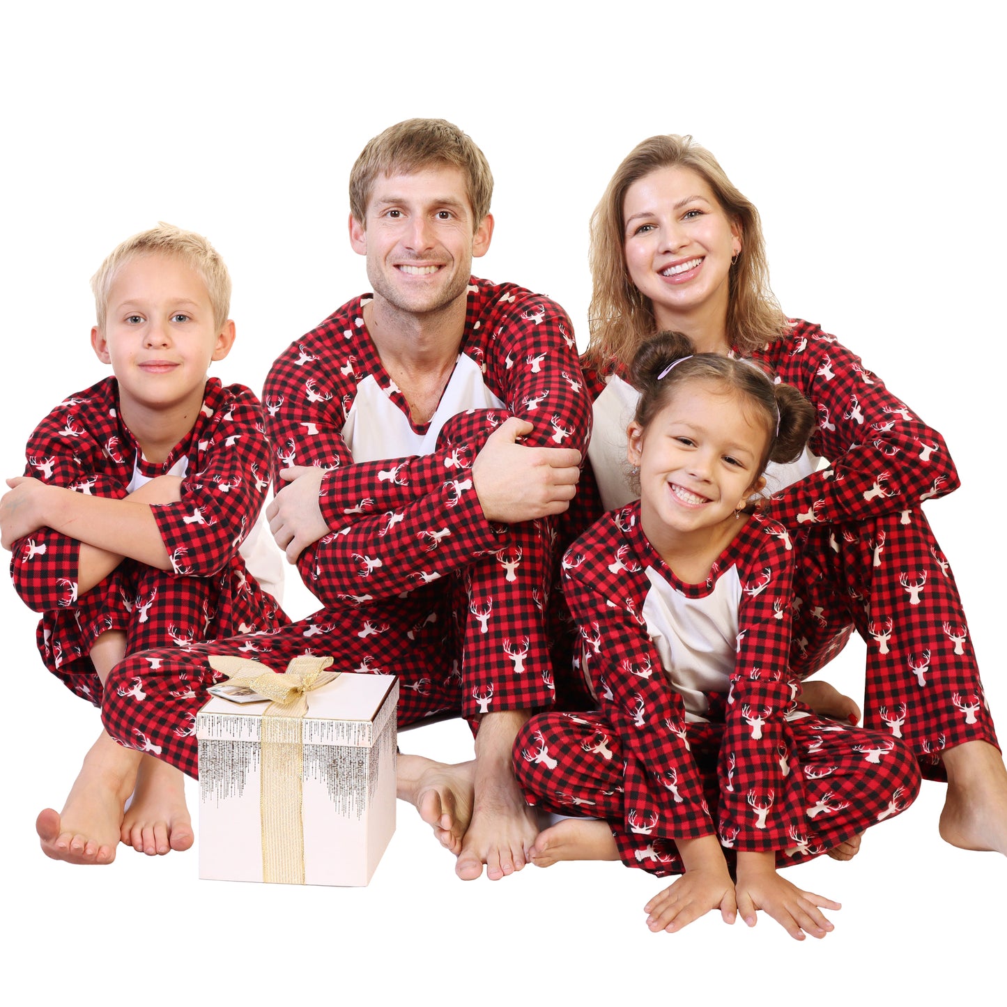 Flannel Kangaroo Pocket Raglan Shirt with Pajama Pants Set (1-Pack)