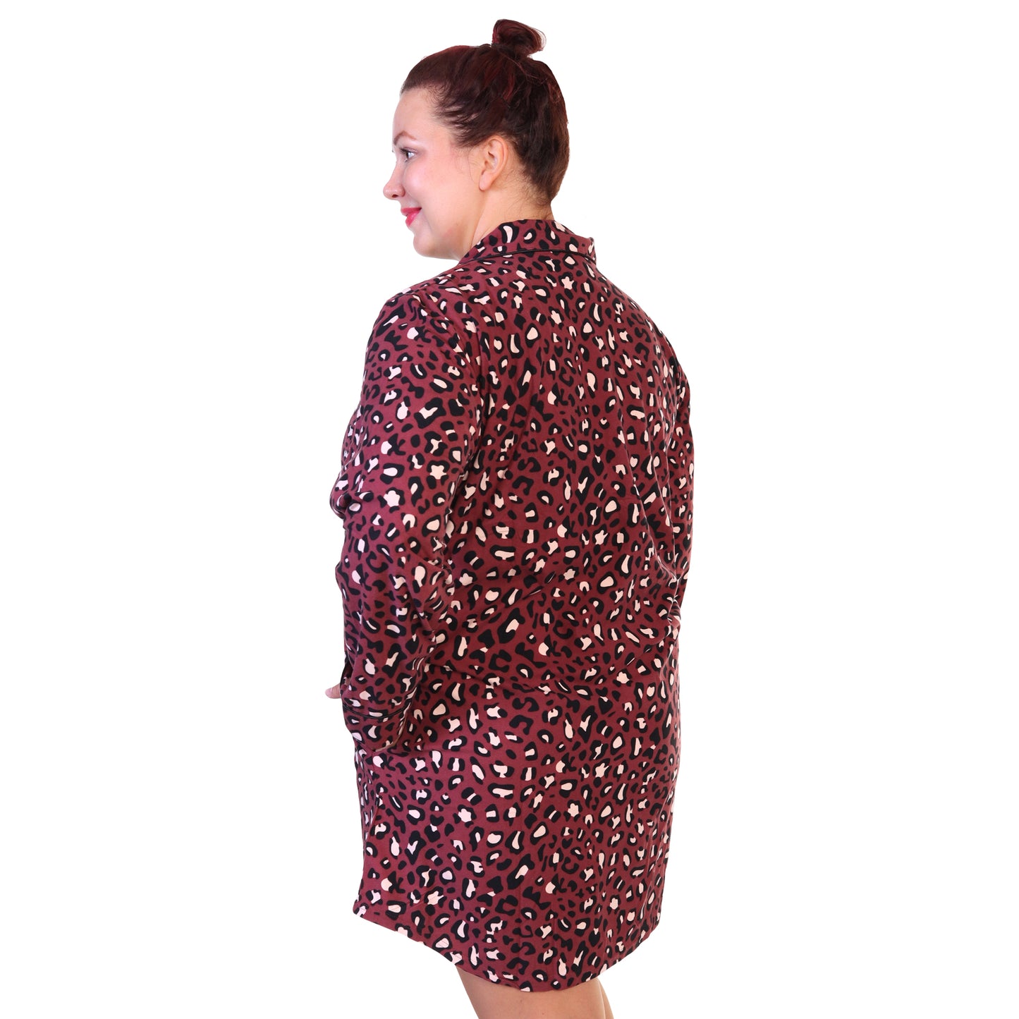 Women's Flannel Button Down Sleep Shirt Dress Pajama (1-Pack)