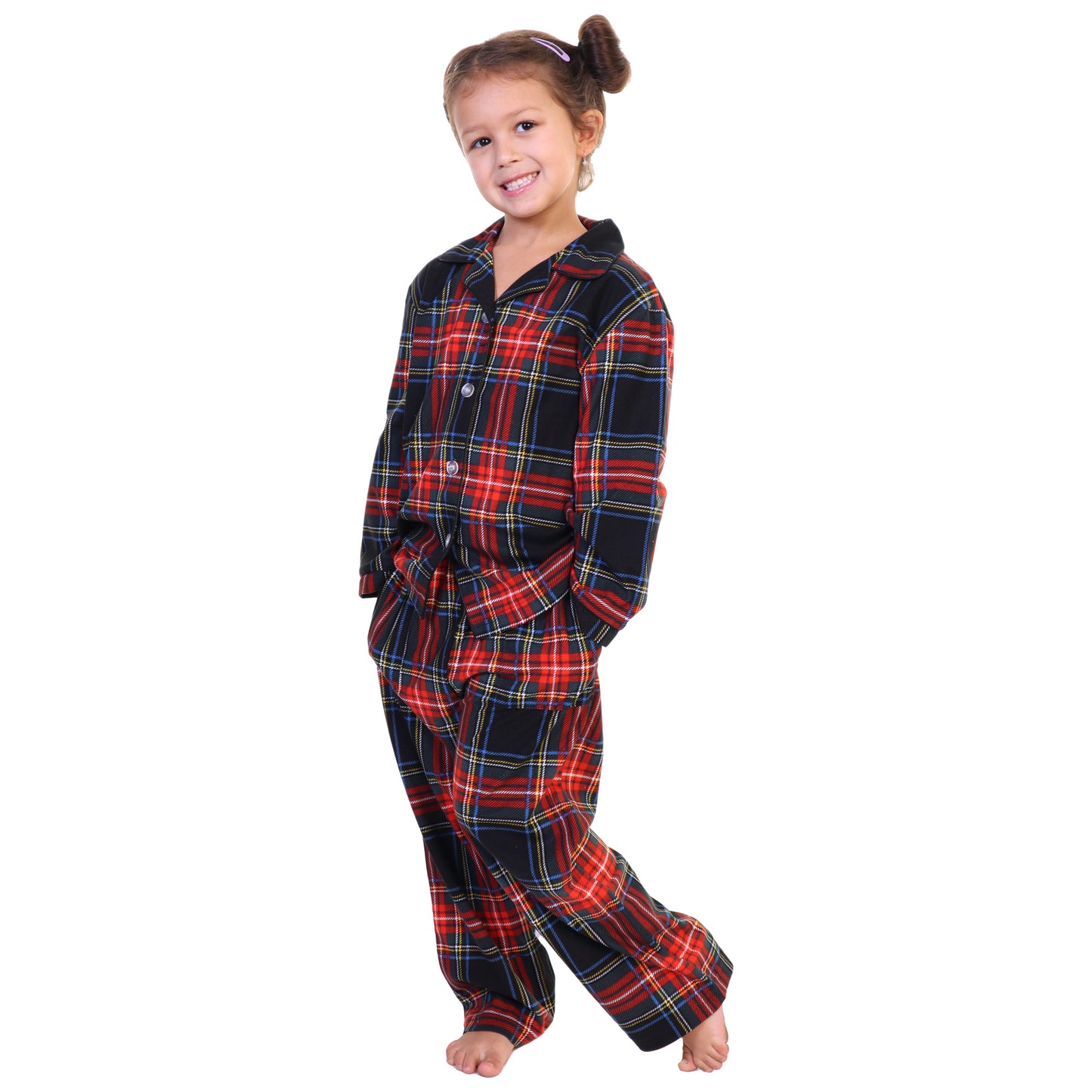 COZY Flannel Notch Collar Pajama Set (1-Pack)