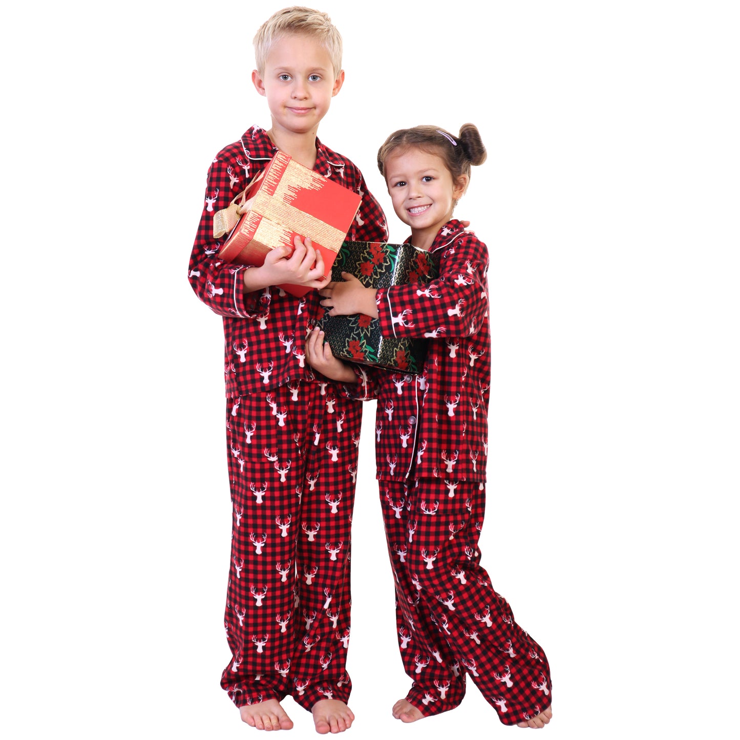 COZY Flannel Notch Collar Pajama Set (1-Pack)
