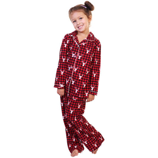 COZY Flannel Notch Collar Pajama Set (1-Pack)