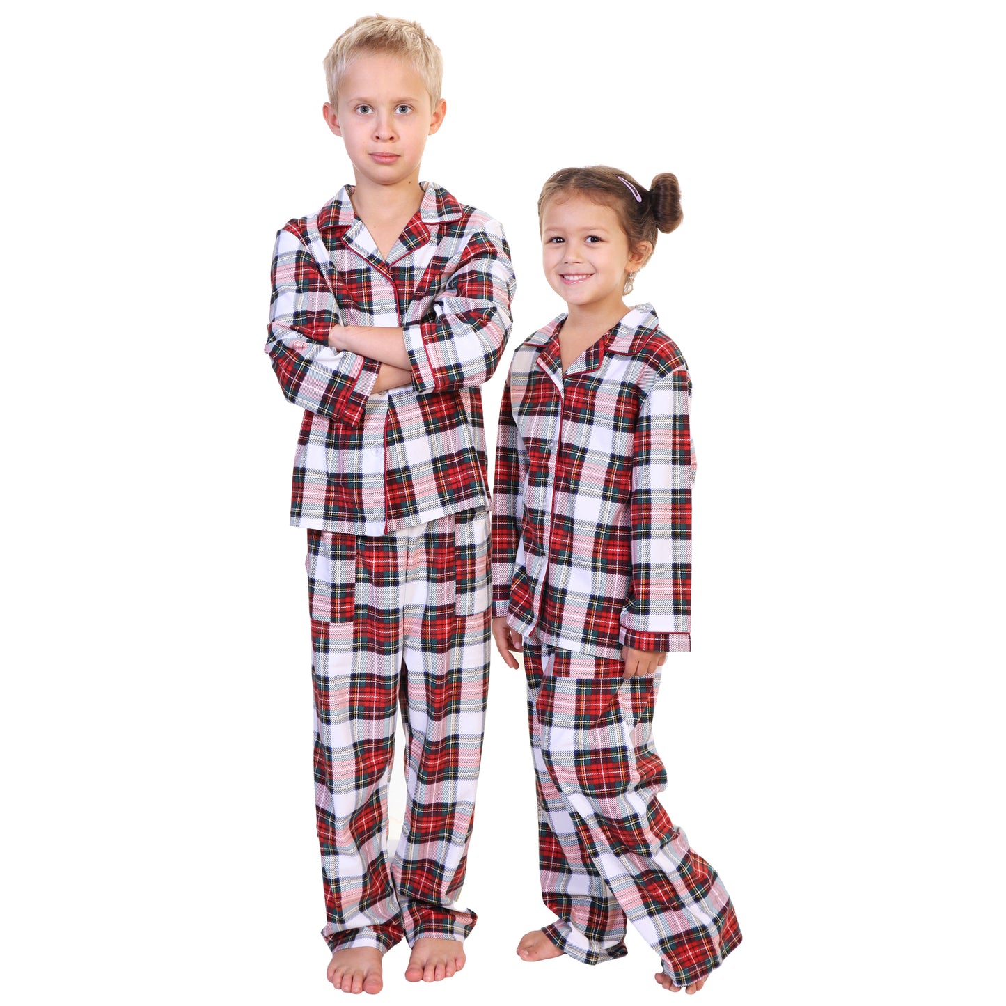 COZY Flannel Notch Collar Pajama Set (1-Pack)