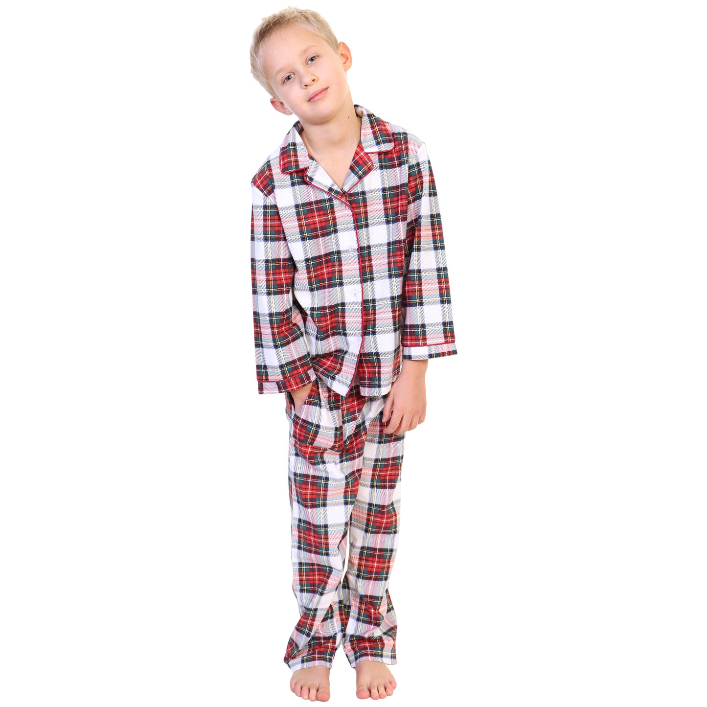 COZY Flannel Notch Collar Pajama Set (1-Pack)