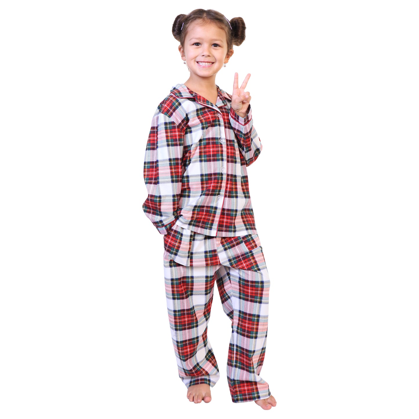 COZY Flannel Notch Collar Pajama Set (1-Pack)