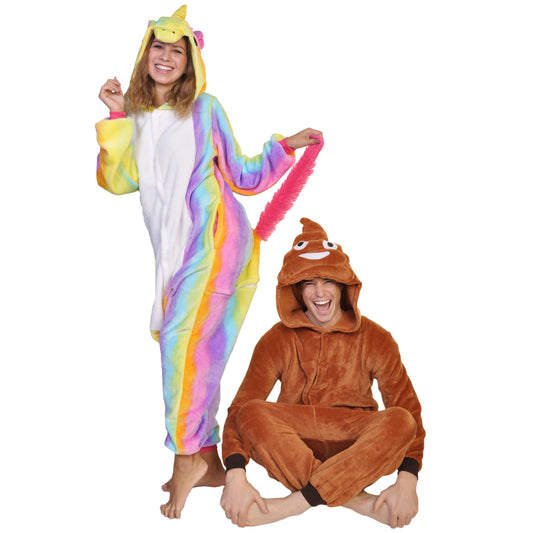 Unisex Plush Animal One-Piece Novelty Sleep/Lounge Wear (1-Pack)