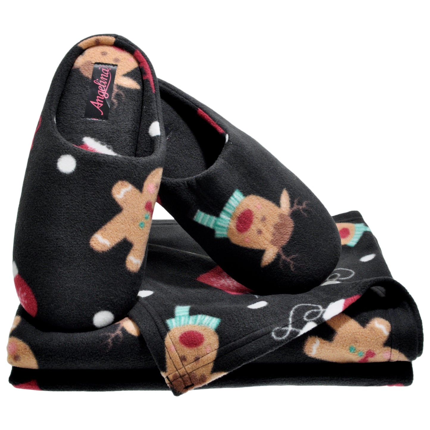 Women's Cozy Fleece Blanket with Slipper (1-Pack)