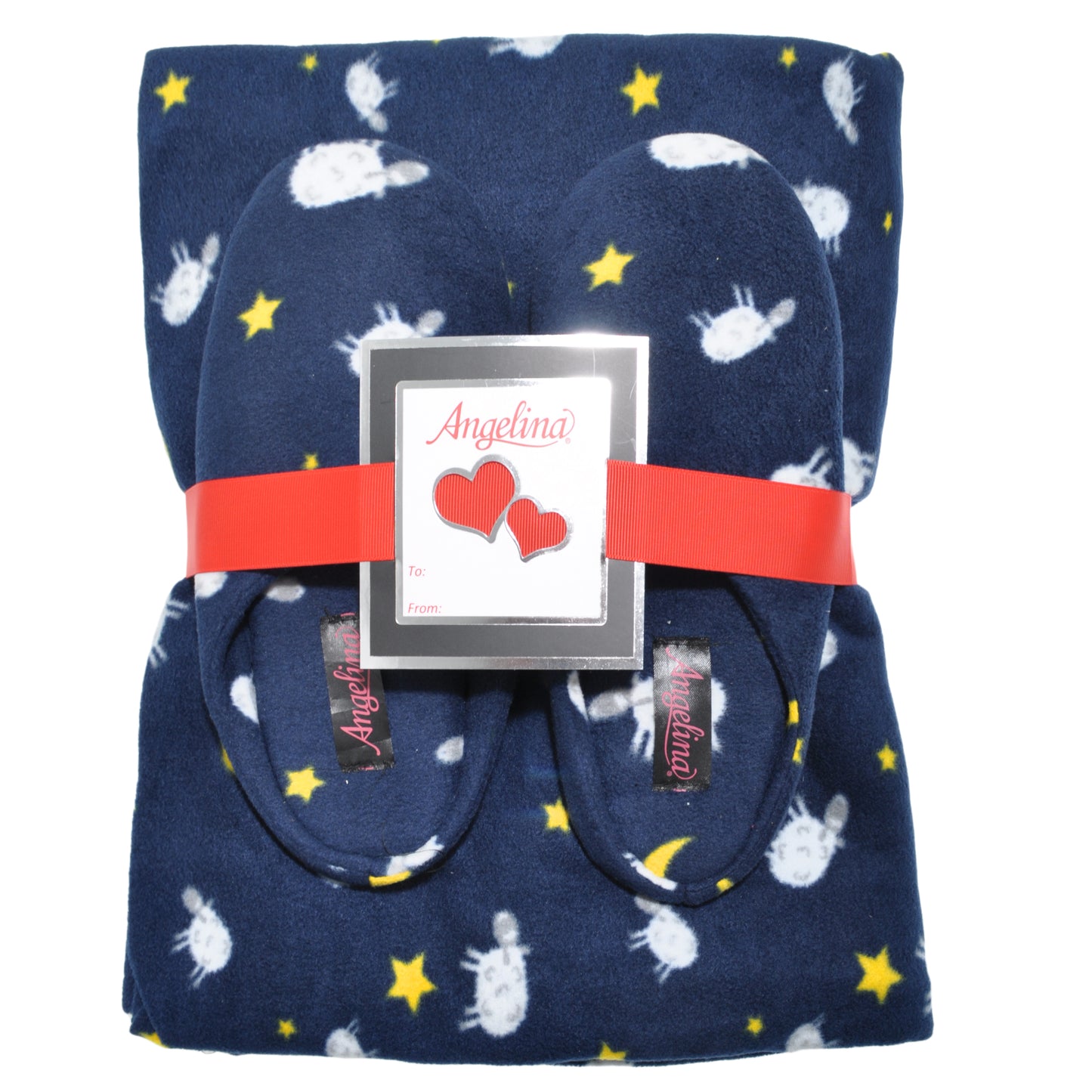 Women's Cozy Fleece Blanket with Slipper (1-Pack)