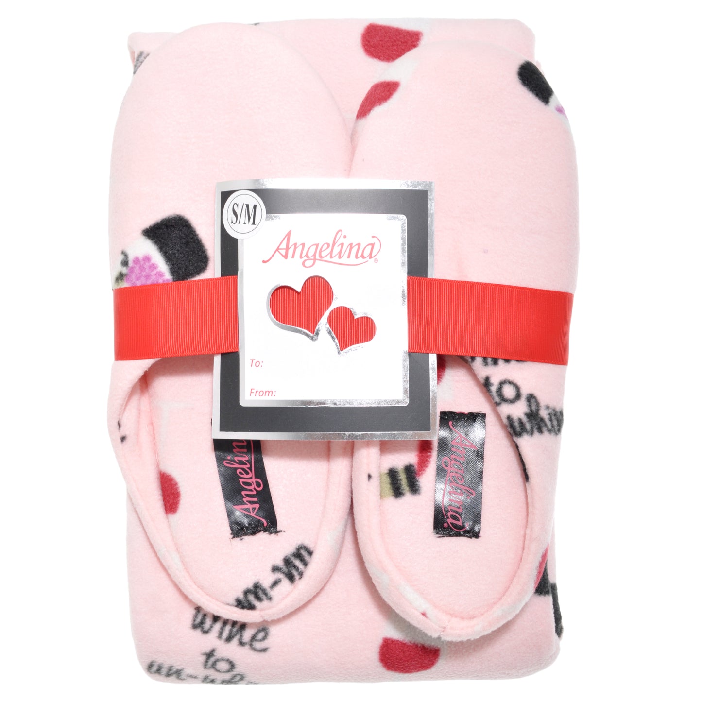 Women's Cozy Fleece Blanket with Slipper (1-Pack)