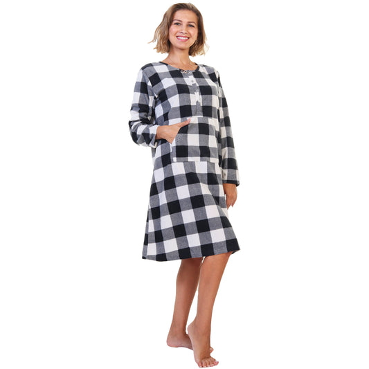 Cozy Fleece Pajama Long Sleeves Nightgown (1-Pack)