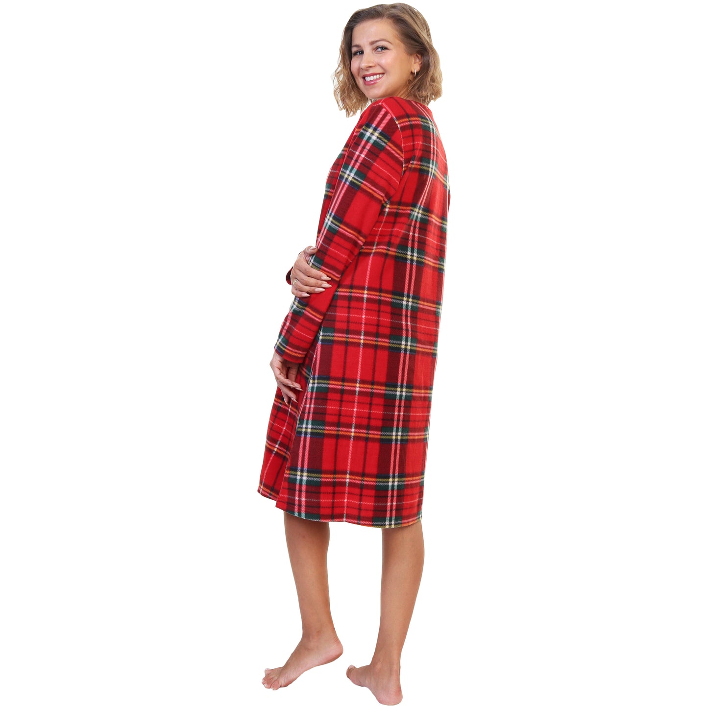 Cozy Fleece Pajama Long Sleeves Nightgown (1-Pack)