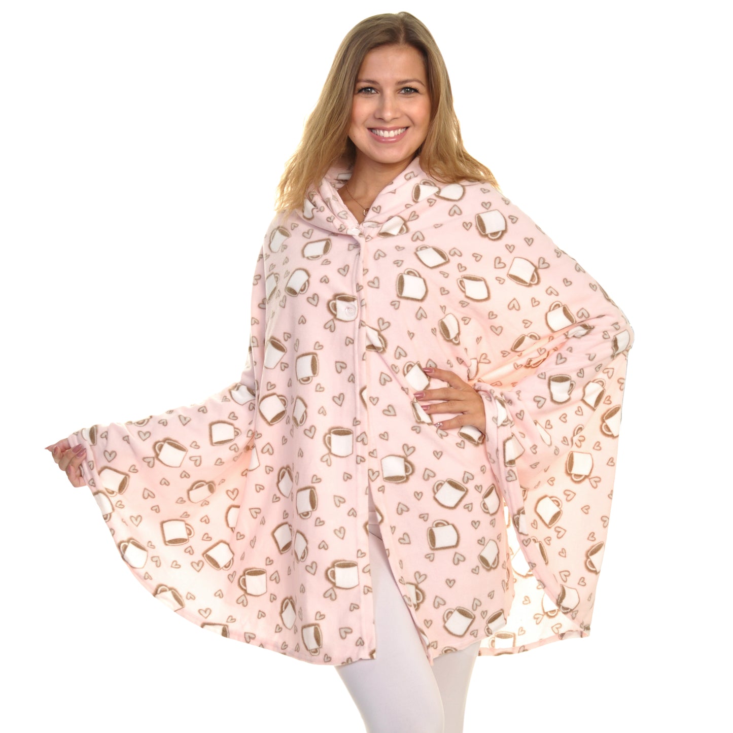 Cozy Fleece Hooded Wearable Blanket (1-Pack)