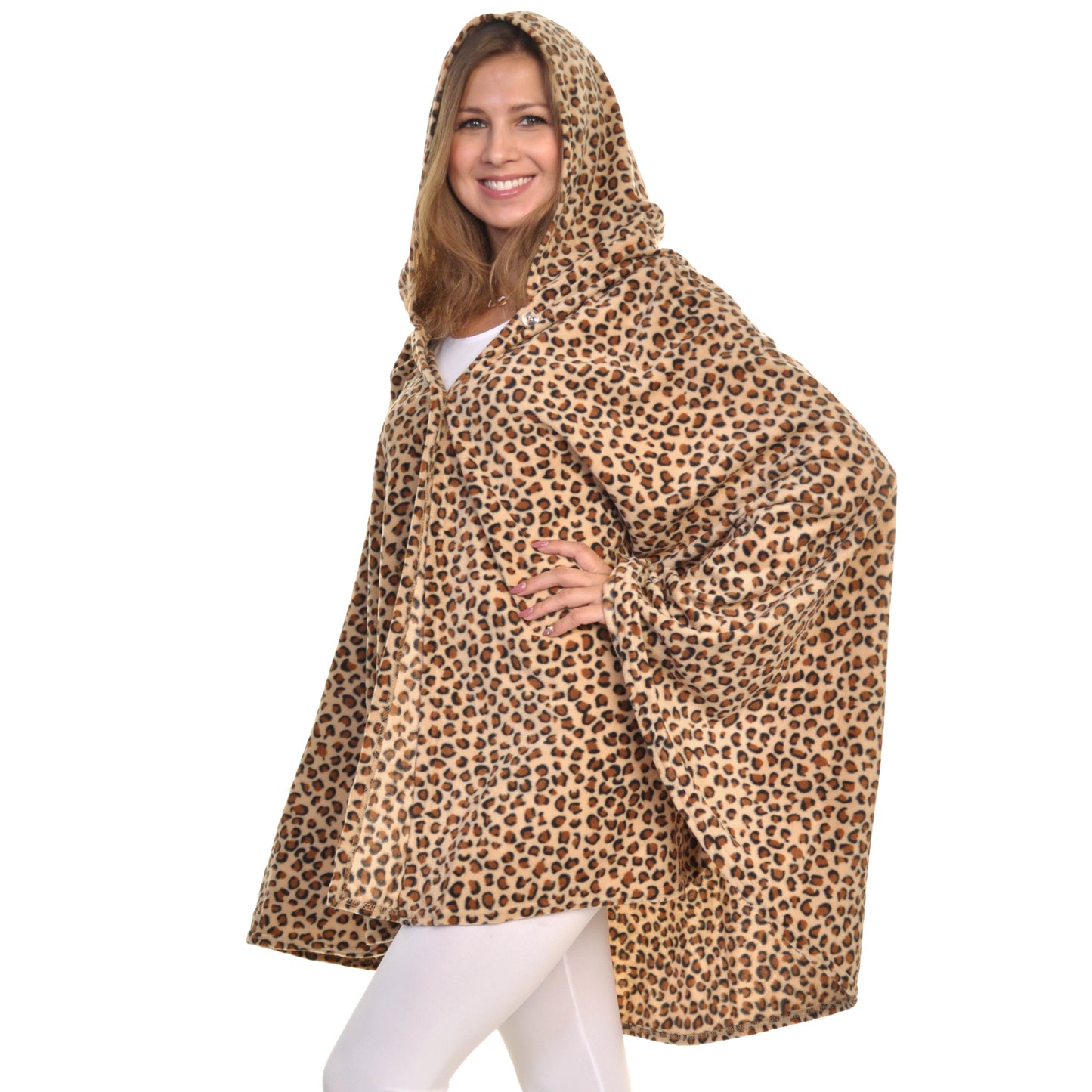 Cozy Fleece Hooded Wearable Blanket (1-Pack)