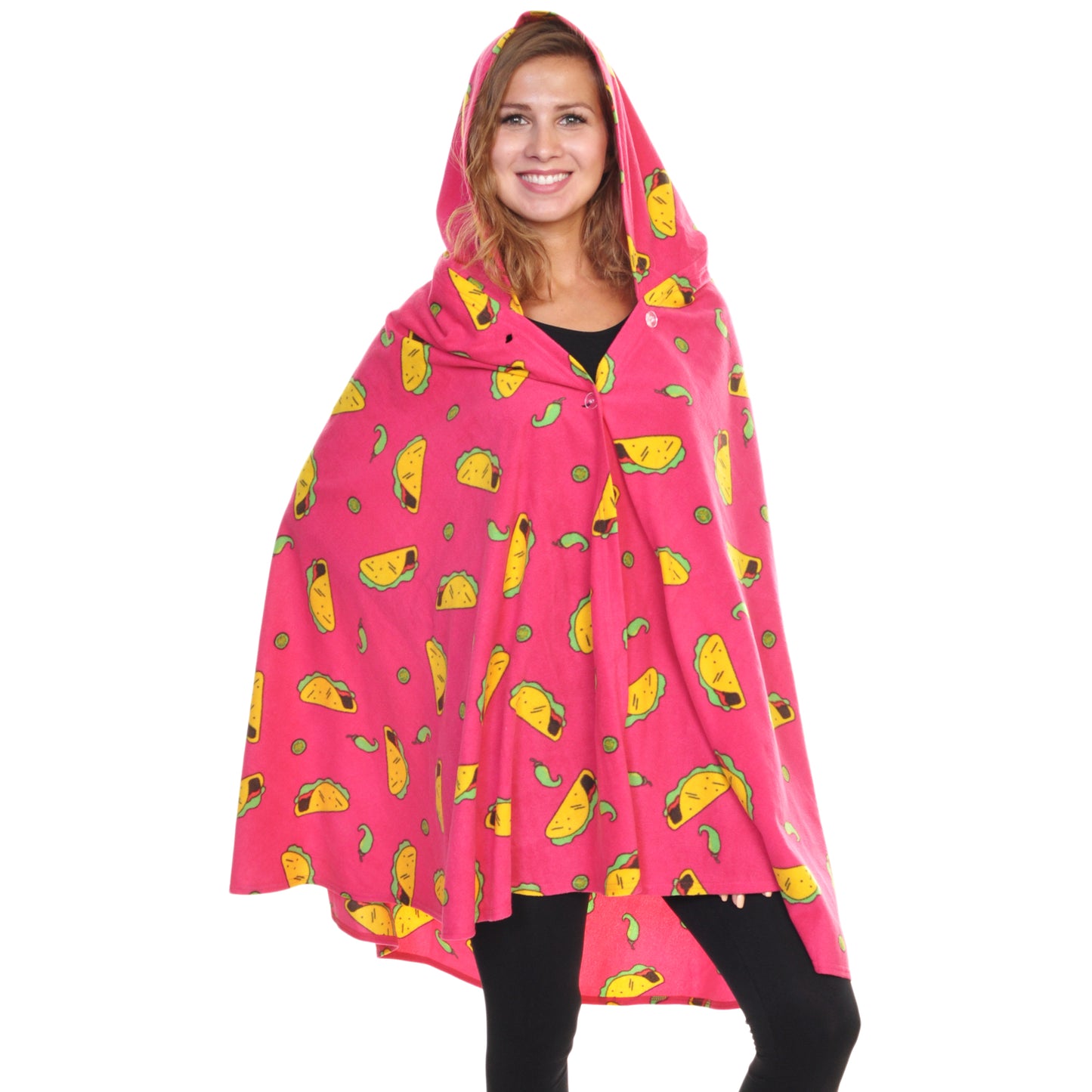Cozy Fleece Hooded Wearable Blanket (1-Pack)
