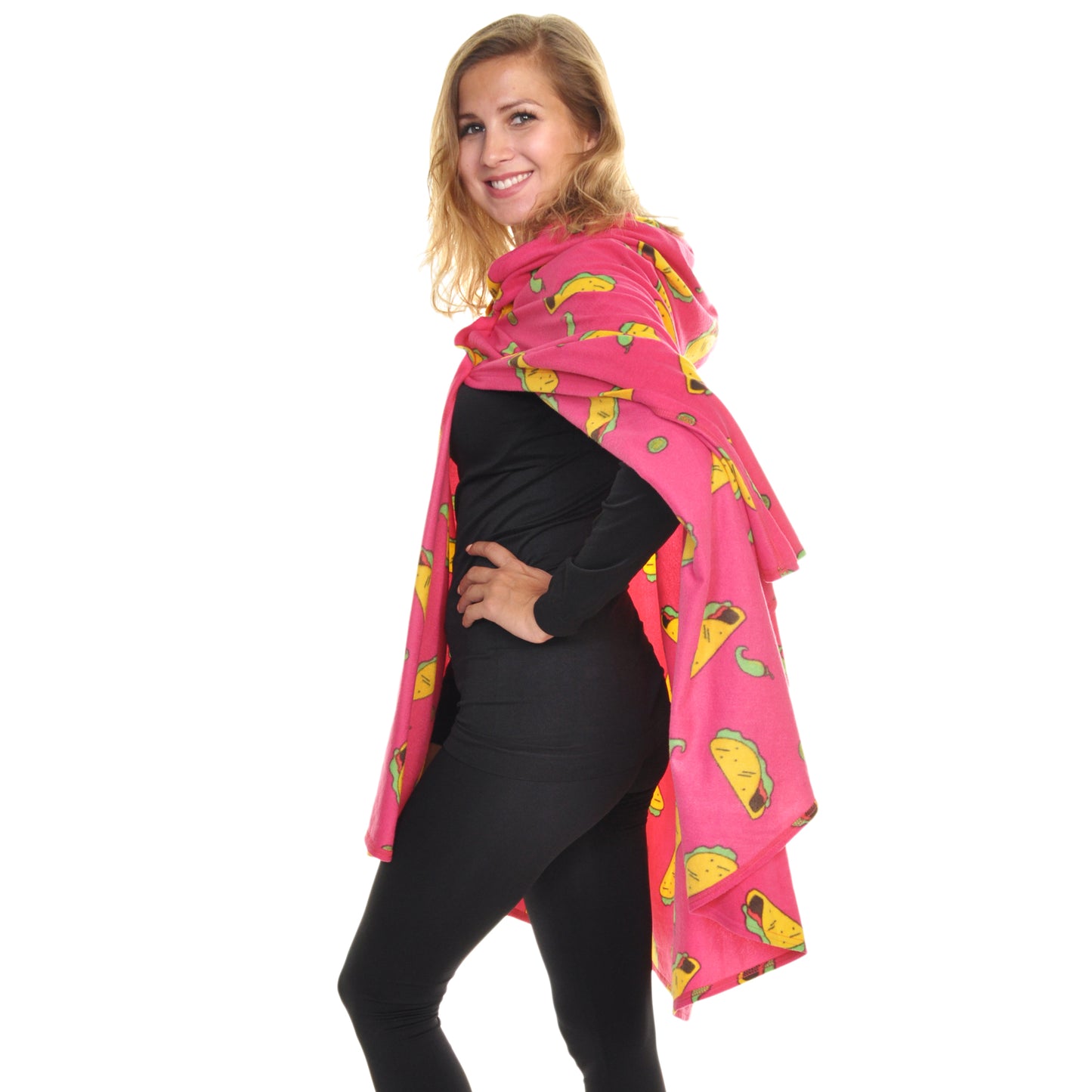 Cozy Fleece Hooded Wearable Blanket (1-Pack)