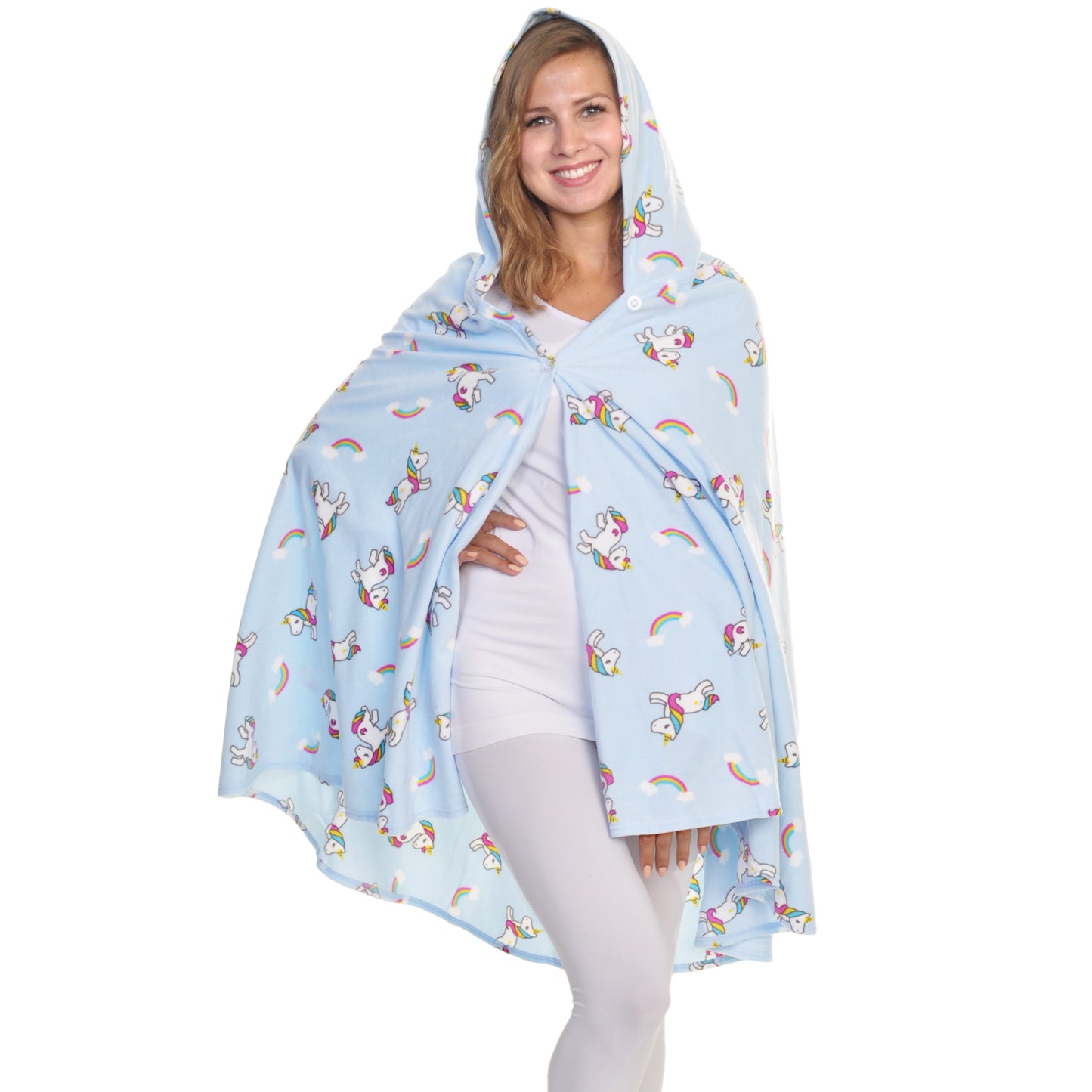 Cozy Fleece Hooded Wearable Blanket (1-Pack)