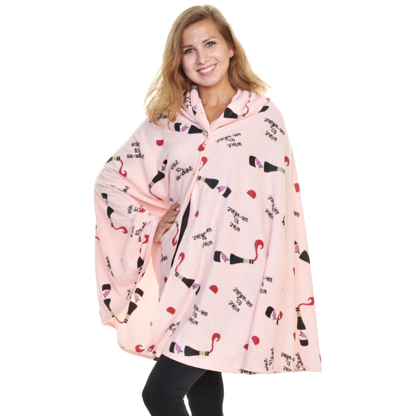 Cozy Fleece Hooded Wearable Blanket (1-Pack)
