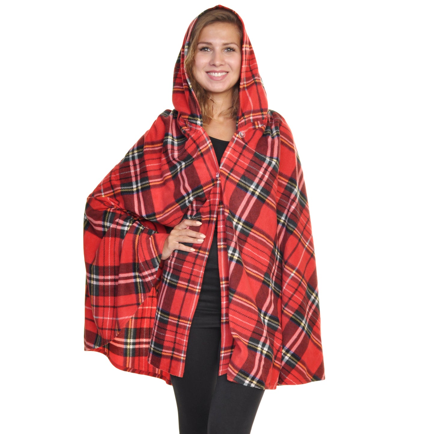 Cozy Fleece Hooded Wearable Blanket (1-Pack)