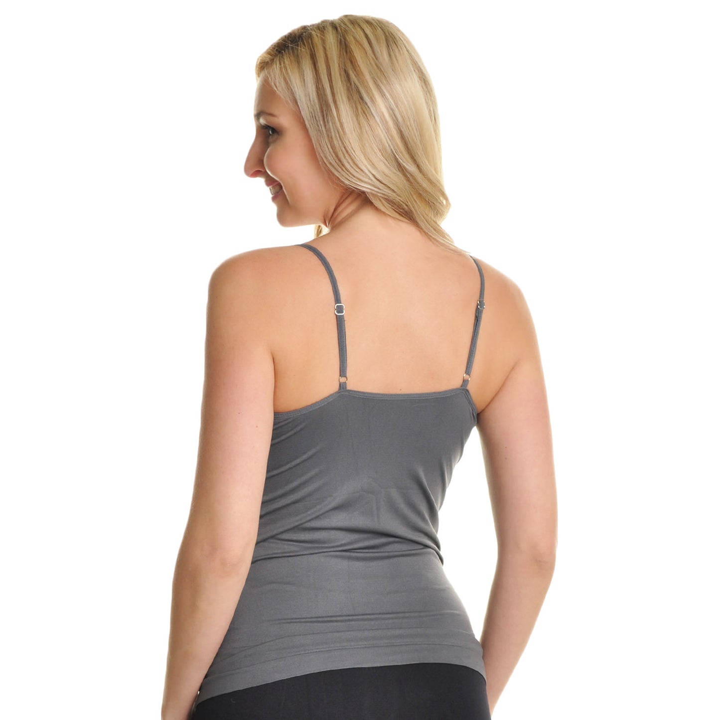 Seamless Tank Top with Adjustable Spaghetti Straps (1 or 6 Pack)