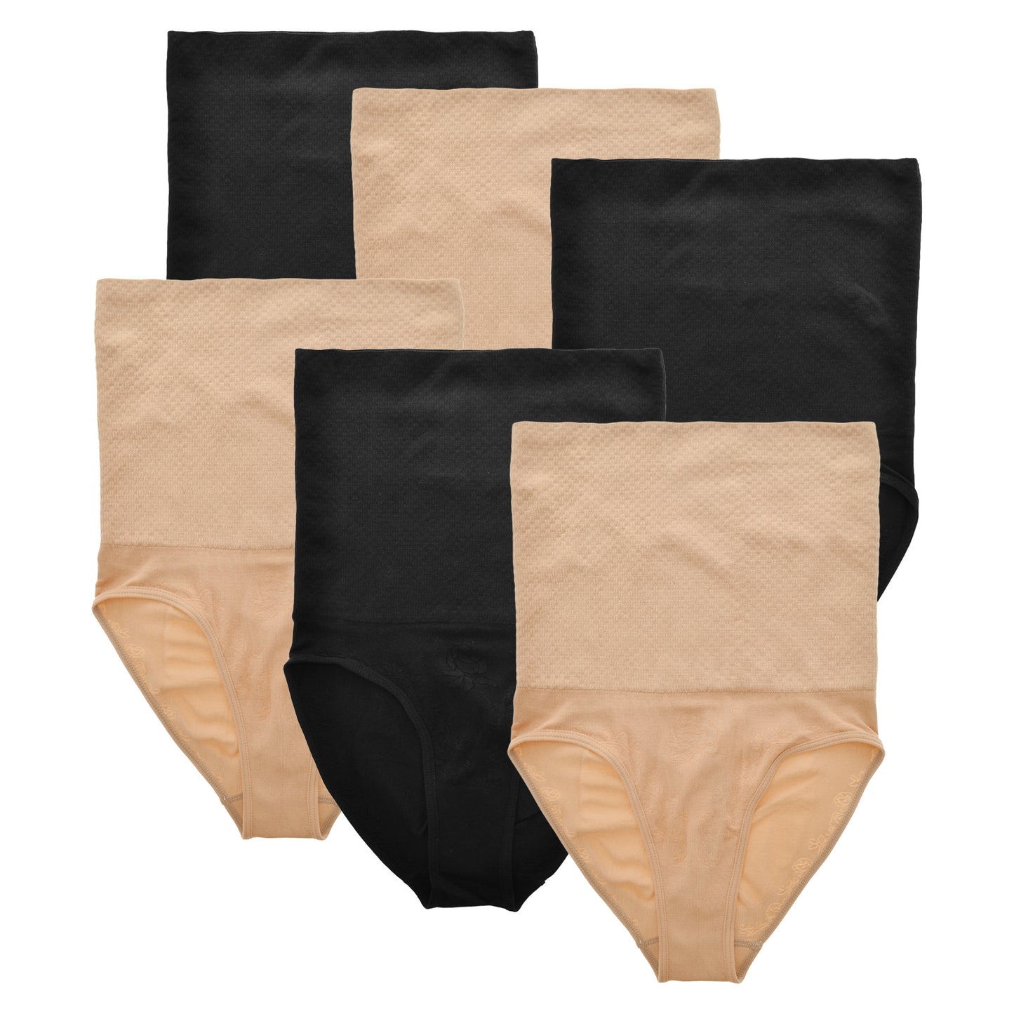 Seamless Shaper Briefs with Double Layer Waist (6-Pack)