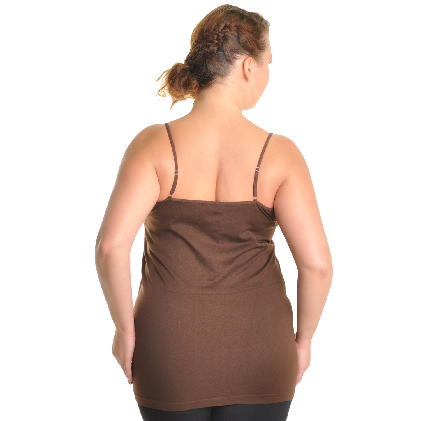 Seamless Tank Top with Adjustable Spaghetti Straps (1 or 6 Pack)