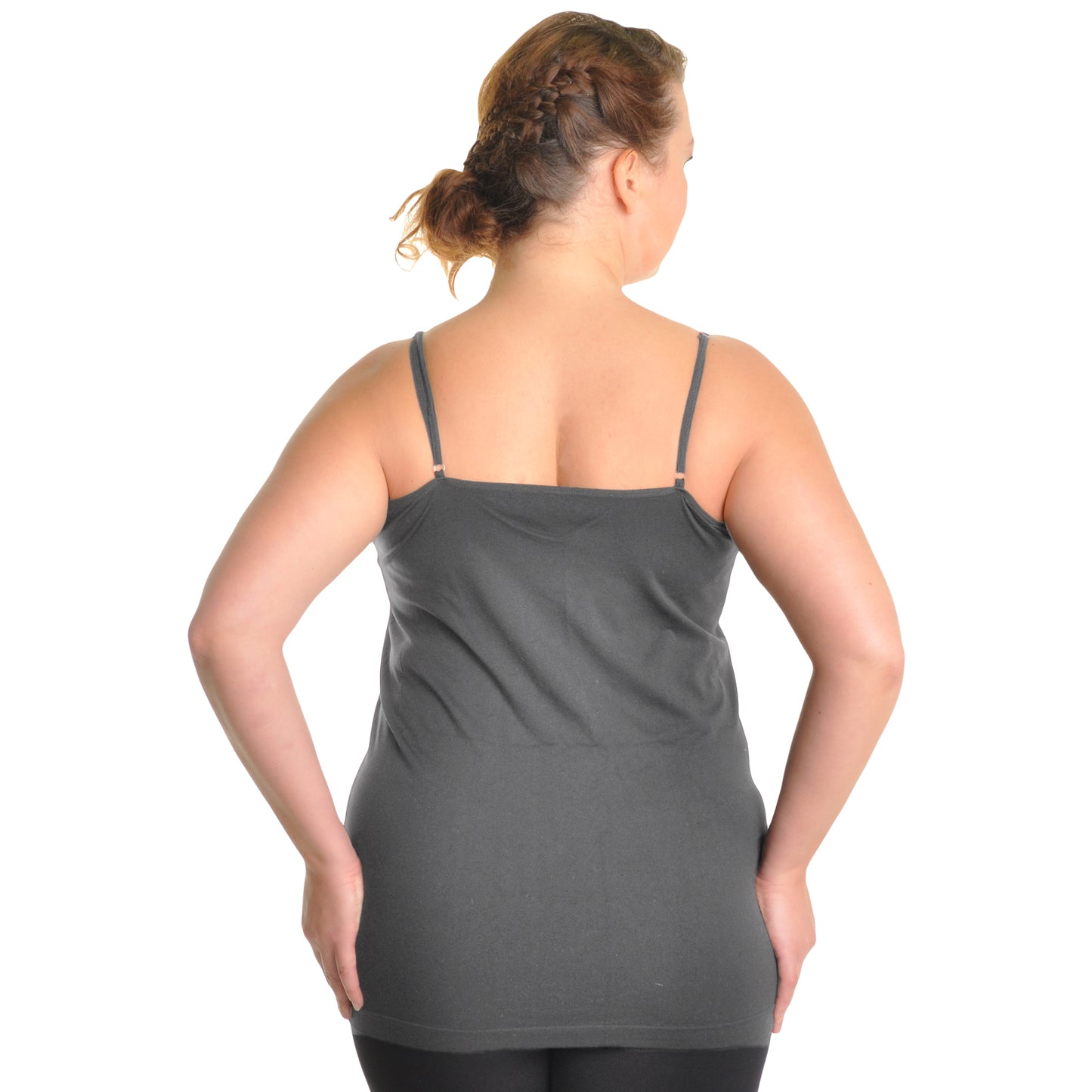 Seamless Tank Top with Adjustable Spaghetti Straps (1 or 6 Pack)