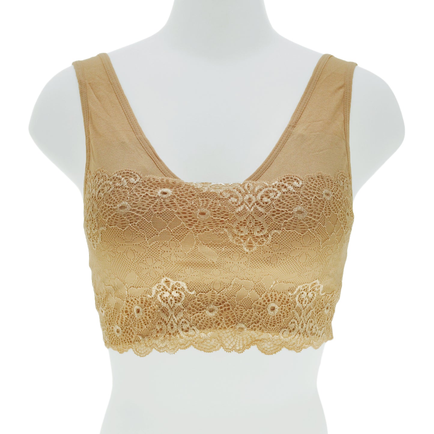 Seamless Girls Training Bra with Lace Modesty Panel (6-Pack)