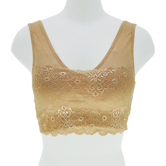 Seamless Girls Training Bra with Lace Modesty Panel (6-Pack)