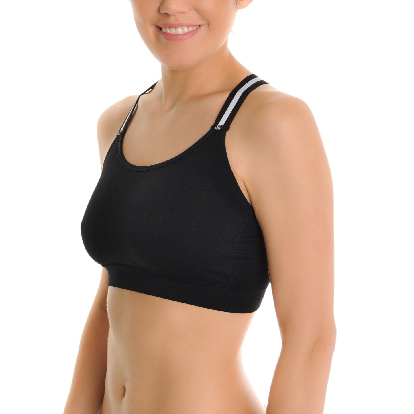 Seamless Strappy-Back Bras (3-Pack)