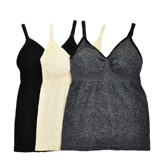 Seamless Nursing Tank Top (3-Pack)