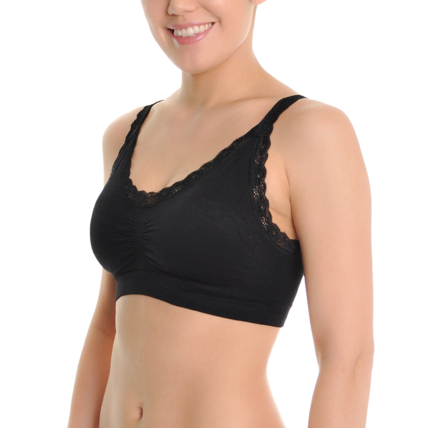 Seamless U-Back Bralette with Adjustable Straps (6-Pack)