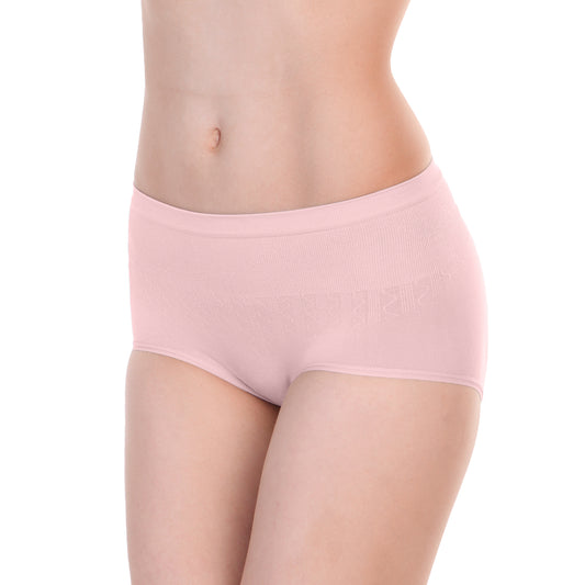 Seamless Cotton Light-Control Mid-Rise Briefs Panties (12-Pack)
