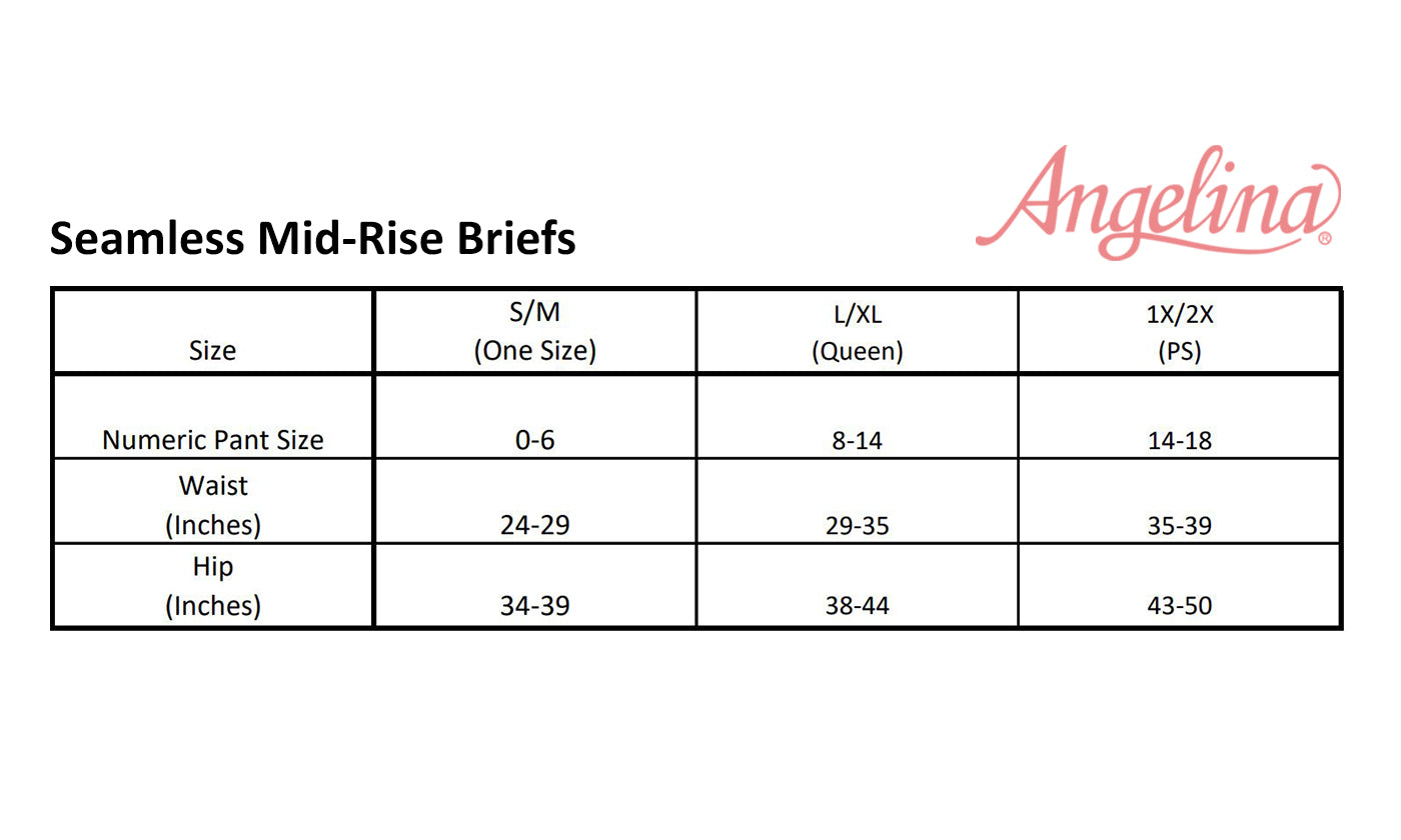 Seamless Mid-Rise Brief Panties with Stripes Print (6-Pack)