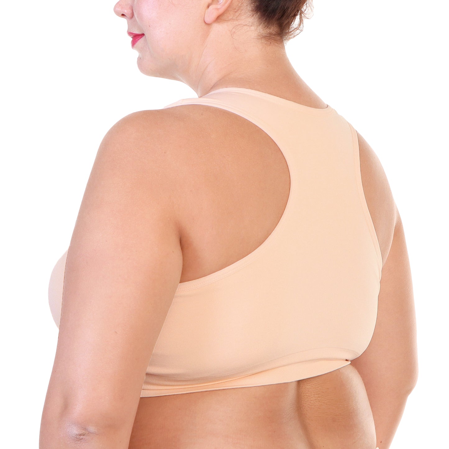 Seamless Extended Size Bra with Hook-and-Eye Front Closure (3-Pack)
