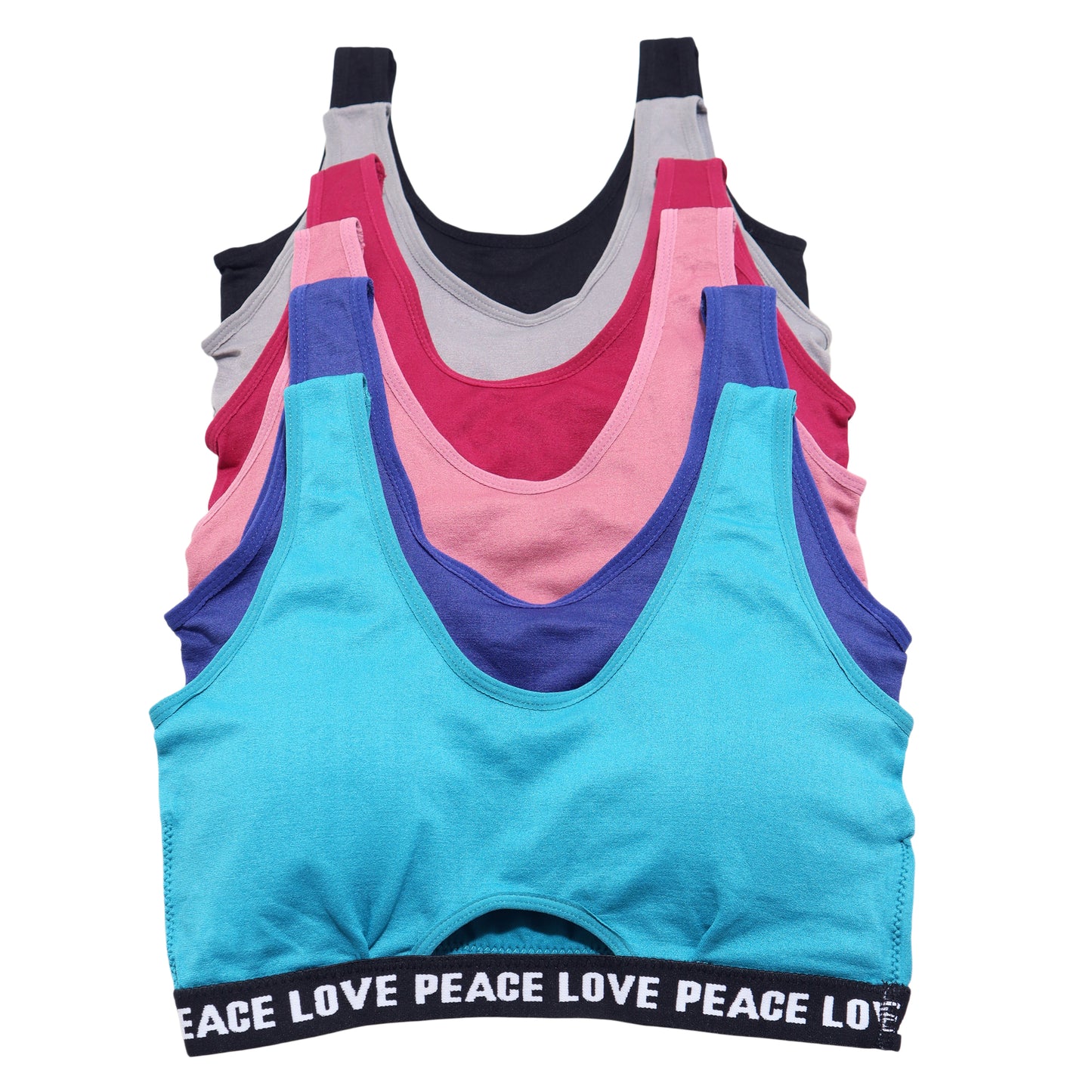 Seamless Wire-free Bralette with Keyhole Design (6-Pack)